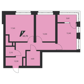 72 м², 2-комнатная квартира 9 550 000 ₽ - изображение 120