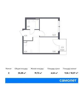 35,4 м², 1-комнатная квартира 8 300 135 ₽ - изображение 21