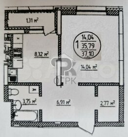 Квартира 37,1 м², 1-комнатная - изображение 1