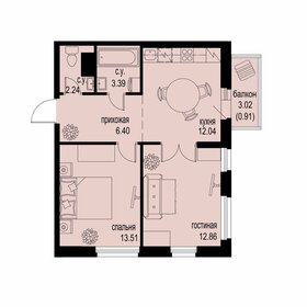 52,8 м², 2-комнатная квартира 7 761 600 ₽ - изображение 66