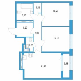 60,2 м², 2-комнатная квартира 13 500 000 ₽ - изображение 120