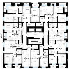 Квартира 59,8 м², 2-комнатная - изображение 2