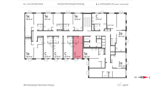 22 м², квартира-студия 8 300 578 ₽ - изображение 27