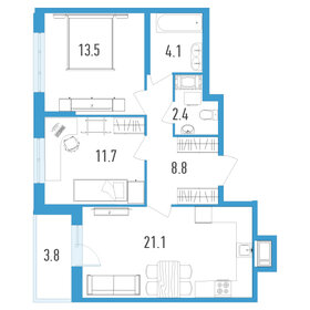 74,5 м², 2-комнатная квартира 16 500 000 ₽ - изображение 89