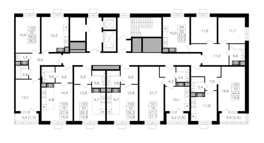 59,1 м², 2-комнатная квартира 22 192 050 ₽ - изображение 50