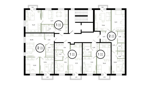 48 м², 1-комнатная квартира 5 300 000 ₽ - изображение 44