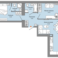 Квартира 60 м², 3-комнатная - изображение 2