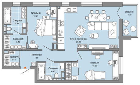 81 м², 3-комнатная квартира 9 646 856 ₽ - изображение 33