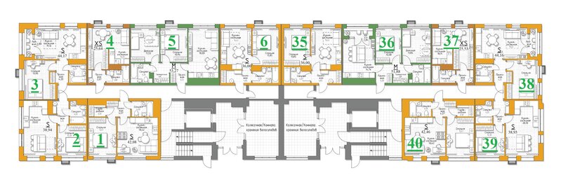 36,8 м², 1-комнатная квартира 3 381 920 ₽ - изображение 23