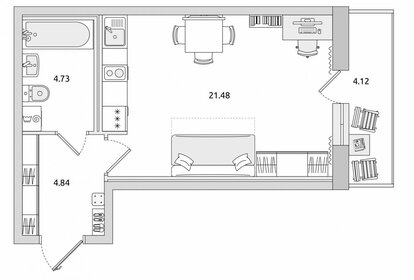 Квартира 31,1 м², студия - изображение 1