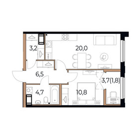 50,1 м², 2-комнатная квартира 4 560 000 ₽ - изображение 126