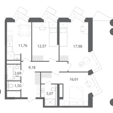 Квартира 76,8 м², 3-комнатная - изображение 3