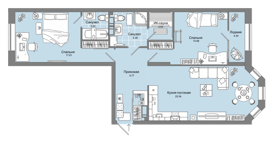 81 м², 3-комнатная квартира 13 512 702 ₽ - изображение 22