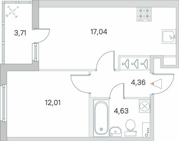 Квартира 39,9 м², 1-комнатная - изображение 1