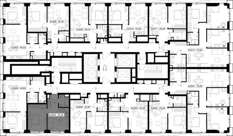 35,2 м², 1-комнатная квартира 14 720 218 ₽ - изображение 27