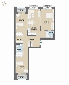Квартира 108,3 м², 3-комнатная - изображение 1