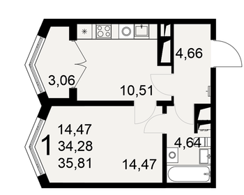 45,2 м², 2-комнатная квартира 3 600 000 ₽ - изображение 87