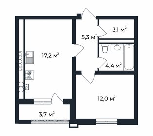 44,3 м², 1-комнатная квартира 6 656 851 ₽ - изображение 72