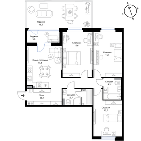 94,1 м², 2-комнатная квартира 23 650 000 ₽ - изображение 143