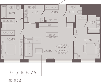 228 м², 4-комнатные апартаменты 159 150 000 ₽ - изображение 115