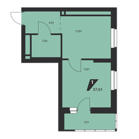 39,1 м², 1-комнатная квартира 5 490 000 ₽ - изображение 26