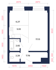 Квартира 41,8 м², 2-комнатная - изображение 3