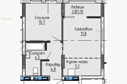 Квартира 40,7 м², 1-комнатная - изображение 1