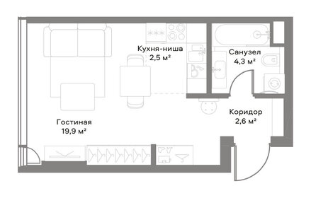 34,3 м², квартира-студия 27 267 060 ₽ - изображение 54