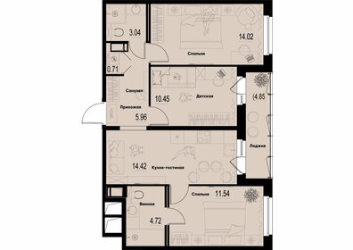 67,3 м², 3-комнатная квартира 10 966 640 ₽ - изображение 6