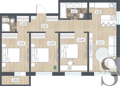 Квартира 80,9 м², 4-комнатная - изображение 1