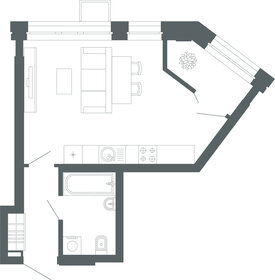 Квартира 34,7 м², студия - изображение 1