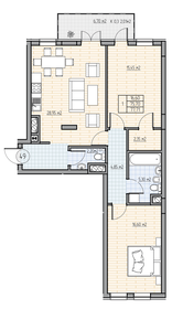 Квартира 77,6 м², 2-комнатная - изображение 1