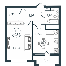 43,1 м², 1-комнатная квартира 4 250 000 ₽ - изображение 135