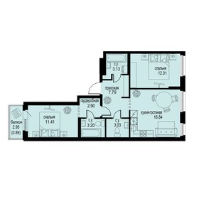 Квартира 61,2 м², 2-комнатная - изображение 1