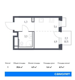 21 м², квартира-студия 6 330 262 ₽ - изображение 1