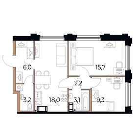 57,5 м², 2-комнатная квартира 9 142 500 ₽ - изображение 14