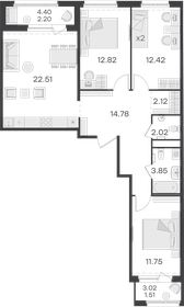 86 м², 3-комнатная квартира 15 569 999 ₽ - изображение 39