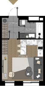 28,3 м², апартаменты-студия 15 499 990 ₽ - изображение 106