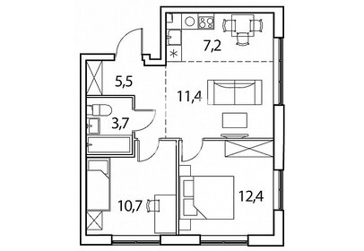 60 м², 3-комнатная квартира 8 900 000 ₽ - изображение 42