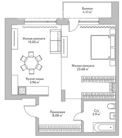65,6 м², 2-комнатная квартира 12 290 000 ₽ - изображение 45