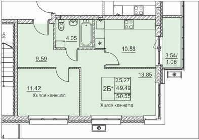 54,9 м², 2-комнатная квартира 8 630 000 ₽ - изображение 23