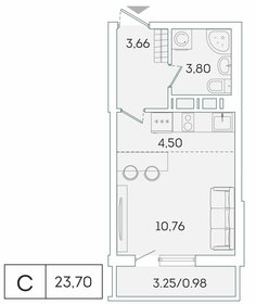 23,7 м², квартира-студия 3 921 251 ₽ - изображение 91