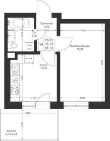36,1 м², 1-комнатная квартира 6 360 640 ₽ - изображение 28
