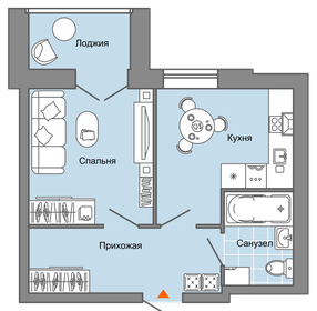 Квартира 36 м², 1-комнатная - изображение 1