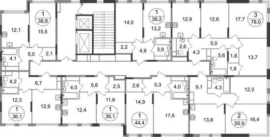 41,8 м², 1-комнатные апартаменты 8 650 000 ₽ - изображение 65