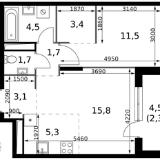 Квартира 49,3 м², 2-комнатная - изображение 2