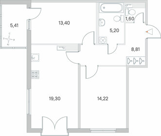 Квартира 65,2 м², 2-комнатная - изображение 1