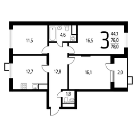 77,9 м², 3-комнатная квартира 17 706 670 ₽ - изображение 55