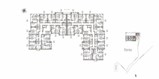 53,2 м², 2-комнатная квартира 7 380 000 ₽ - изображение 51