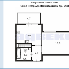 Квартира 32,1 м², 1-комнатная - изображение 2